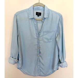 Light wash jean shirt